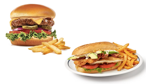 IHOP Breakfast - Cheeseburger or Chicken Sandwich